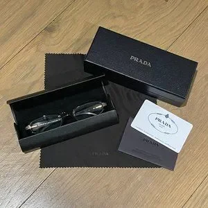 PRADA VPR18I 1AB-1O1 50mm Black Eyeglasses With Box & Case Prada | Accessories | Prada Vpr8i 1ab1o1 5mm Black  main image 3